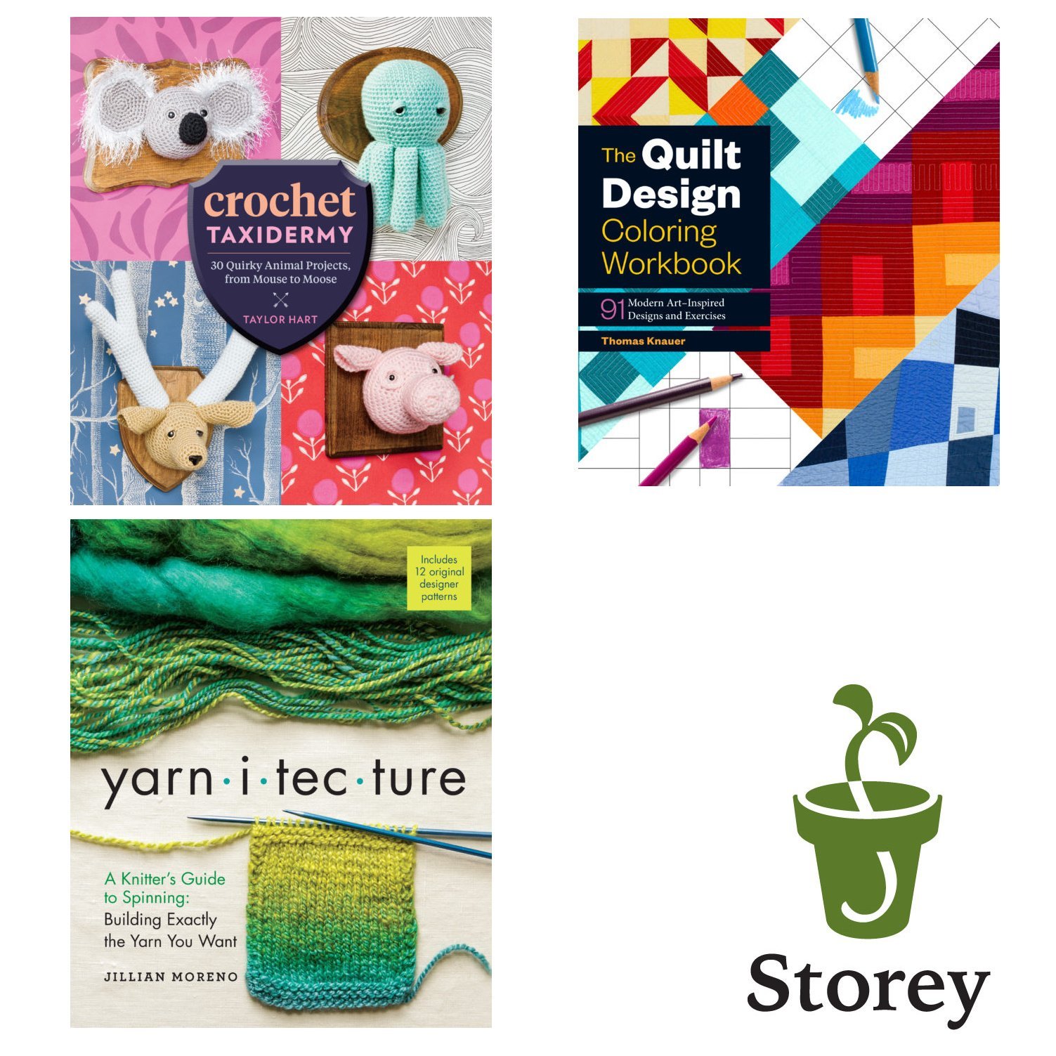 3 new book reviews: crochet, quilting, & spinning