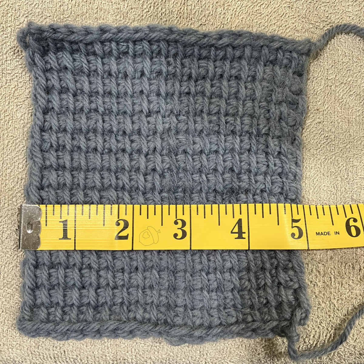 when swatching for gauge, size matters