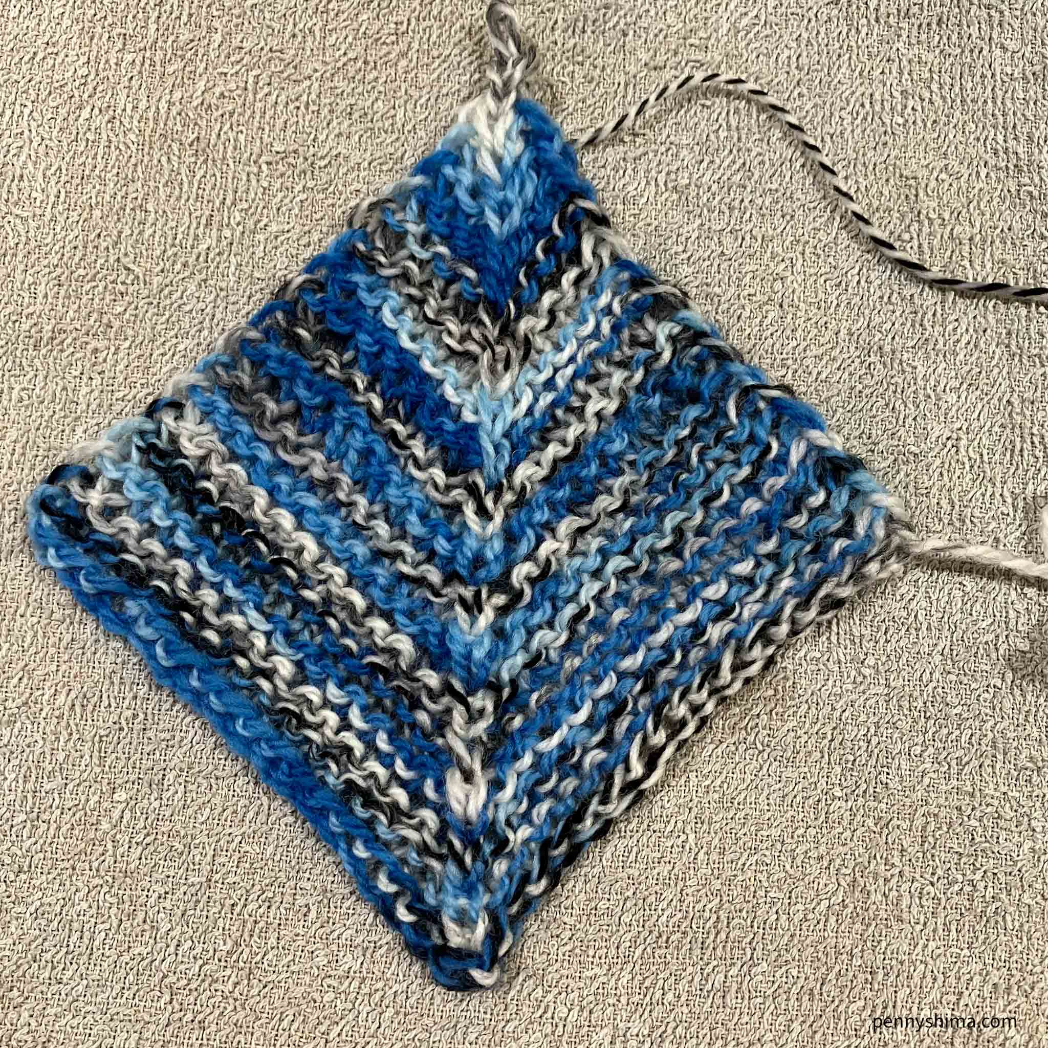mitred square in zebra stripes