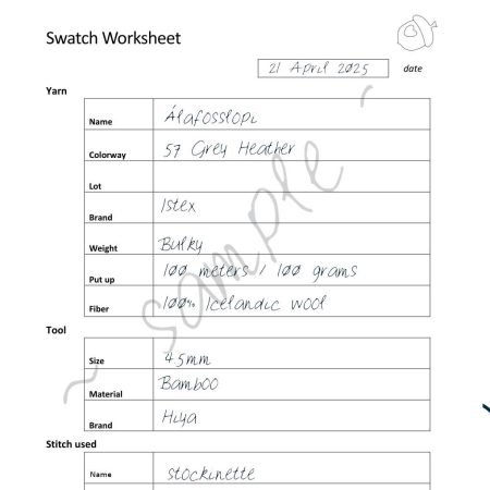 sample worksheet
