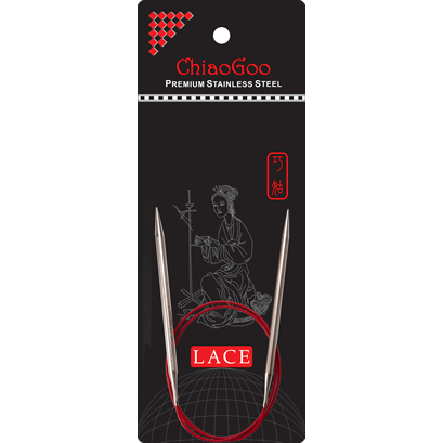 ChiaoGoo Red Lace Circular Knitting Needles / 16 inch (40 cm)