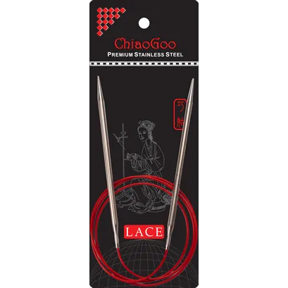 ChiaoGoo Red Lace Circular Knitting Needles / 40 inch (100 cm)